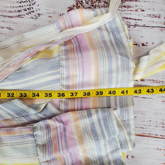 Lauren Conrad Pastel Rainbow Multicolor Faux Wrap Dress Plus Size 2XL NWT - Picture 13 of 14